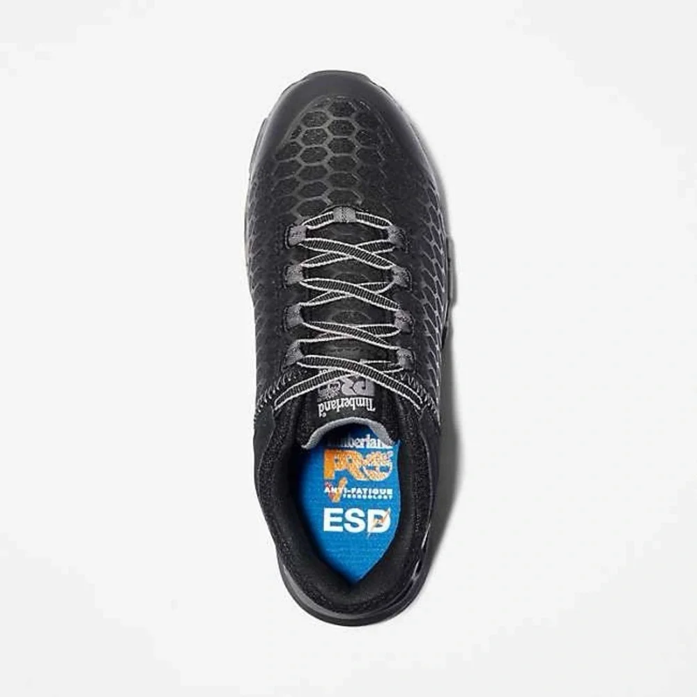 TIMBERLAND PRO POWERTRAIN SPORT ALLOY TOE BLACK WORK SNEAKER 9.5 NEW